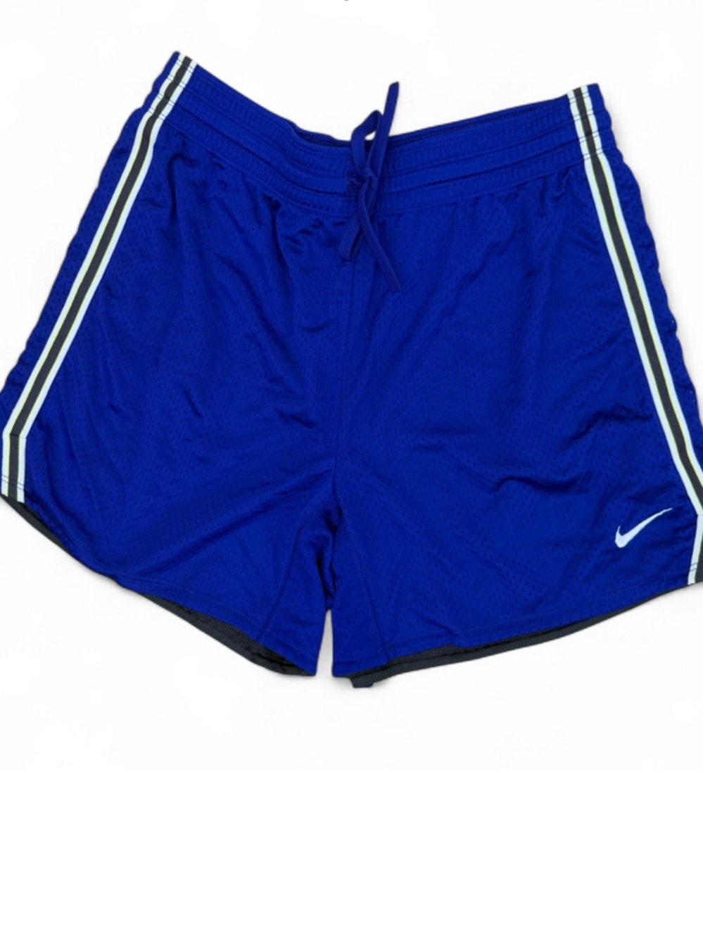 Nike Vibrant Blue Basketball Track Shorts Side Stripes
